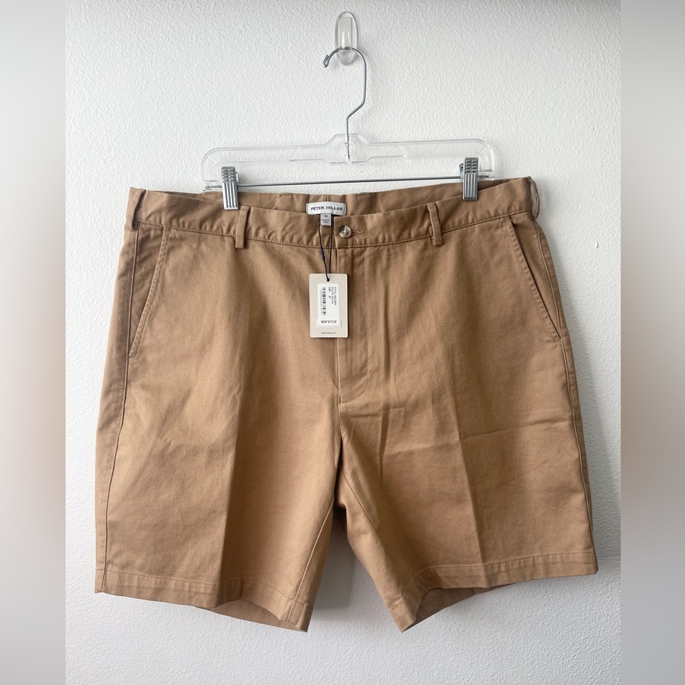 NWT Peter Millar Men’s Crown Golf Prima Cotton Blend Shorts Size 38